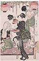Teahouse Girl under a Wisteria Trellis
